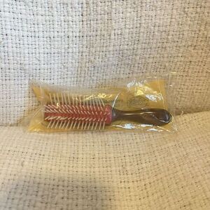 Vintage Stanley Professional Styling Hairbrush 6" Long Brown Plastic Bristle New